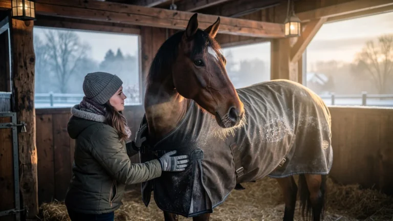 Premier hiver avec un cheval sensible : découverte de la transpiration cachée sous la couverture