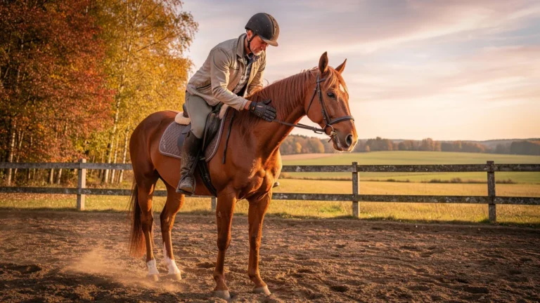 Rider reflecting on tendon injury after long arena sessions versus outdoor work en équitation