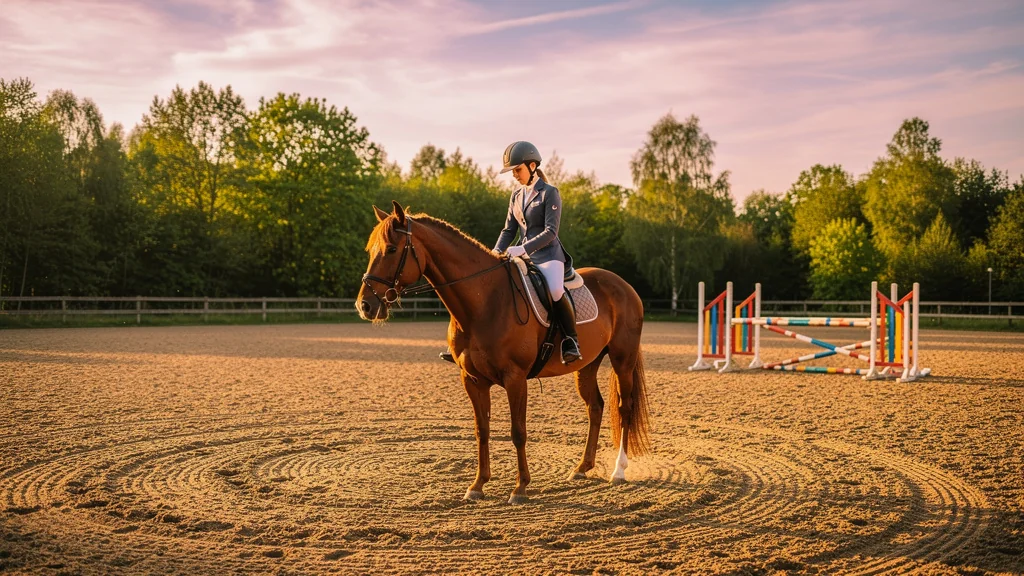 Jeune cavalier pensif dans une carrière équestre, illustrant les raisons de déconseiller la compétition chez les jeunes