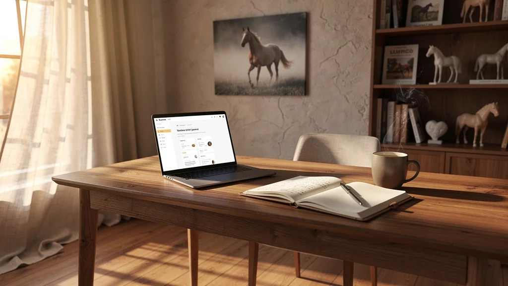 Bureau lumineux et chaleureux illustrant l'expérience professionnelle avec la plateforme laurafoot